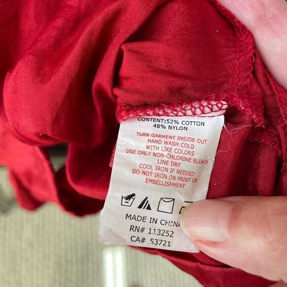 Vintage Y2K Apple Bottoms Red Satin Romper Removable Straps M - Picture 13 of 15